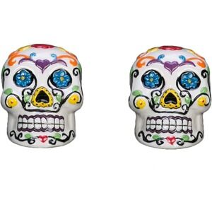 Day of the Dead Sugar Skull Salt and Pepper Shakers New with box